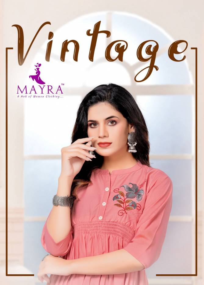 Mayra vintage Wholesale Designer Party Wear Kurtis Catalog